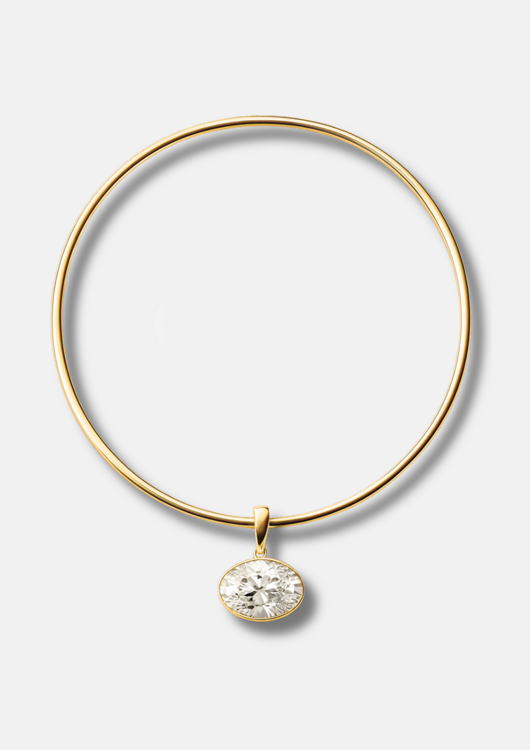 OVAL BIRTHSTONE NECKLACE