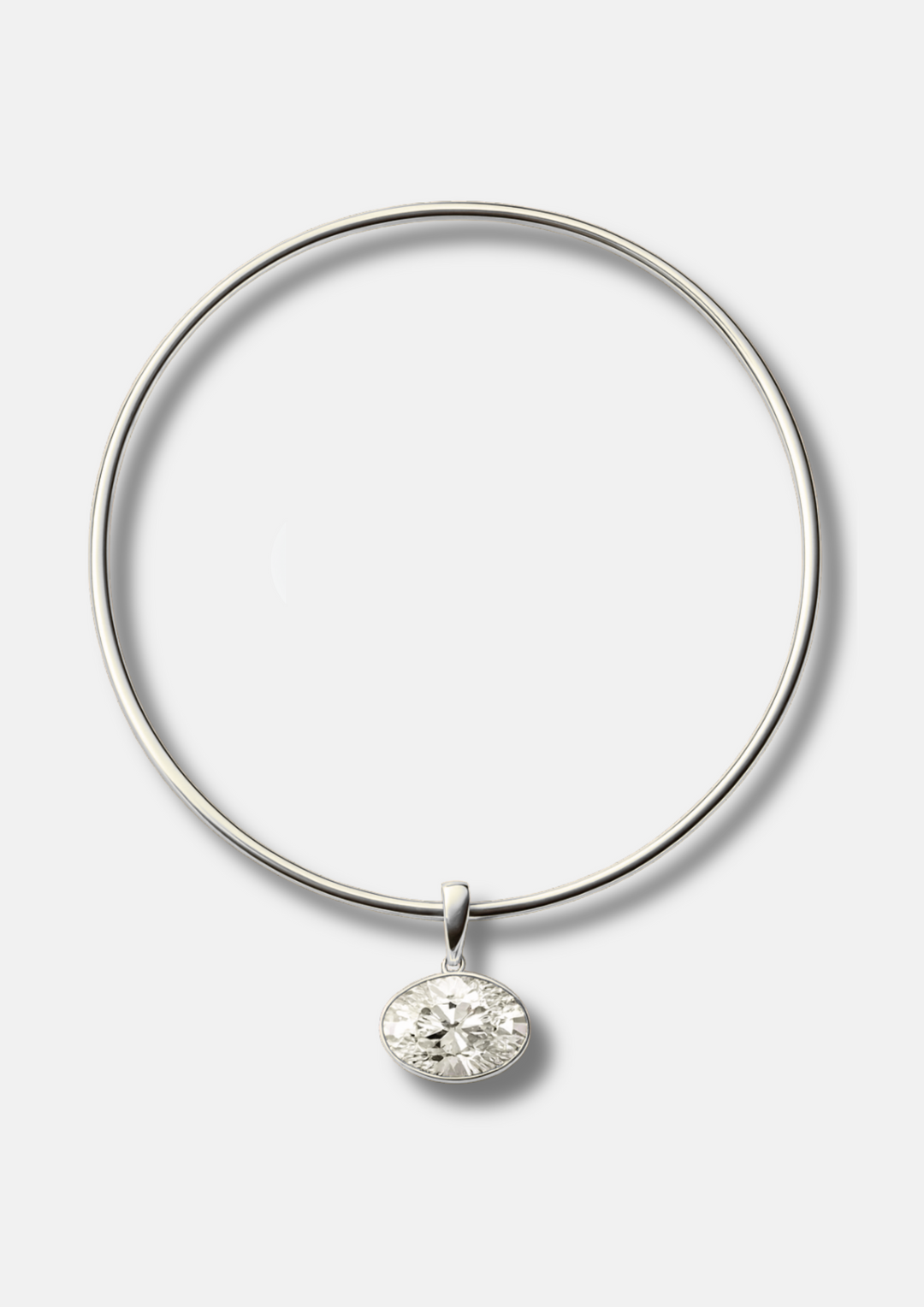 OVAL BIRTHSTONE NECKLACE