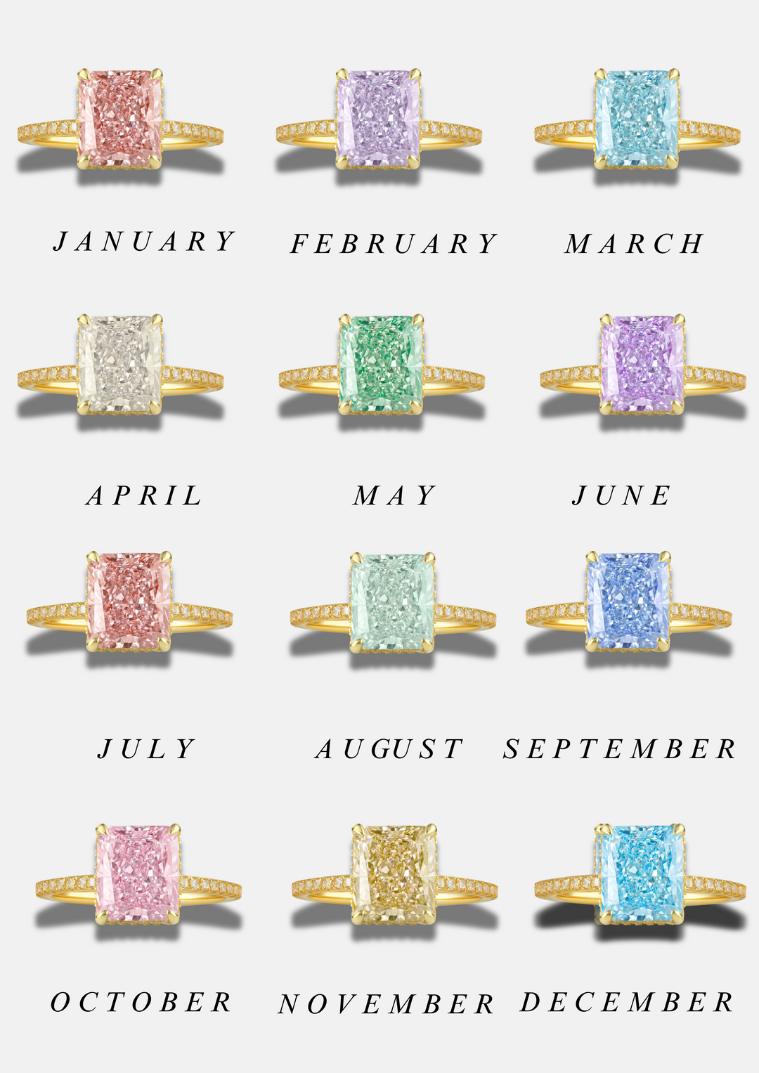 ARANYA PAVÉ BIRTHSTONE RING