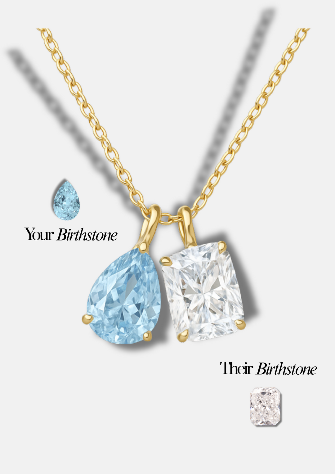 YOU & ME BIRTHSTONE NECKLACE