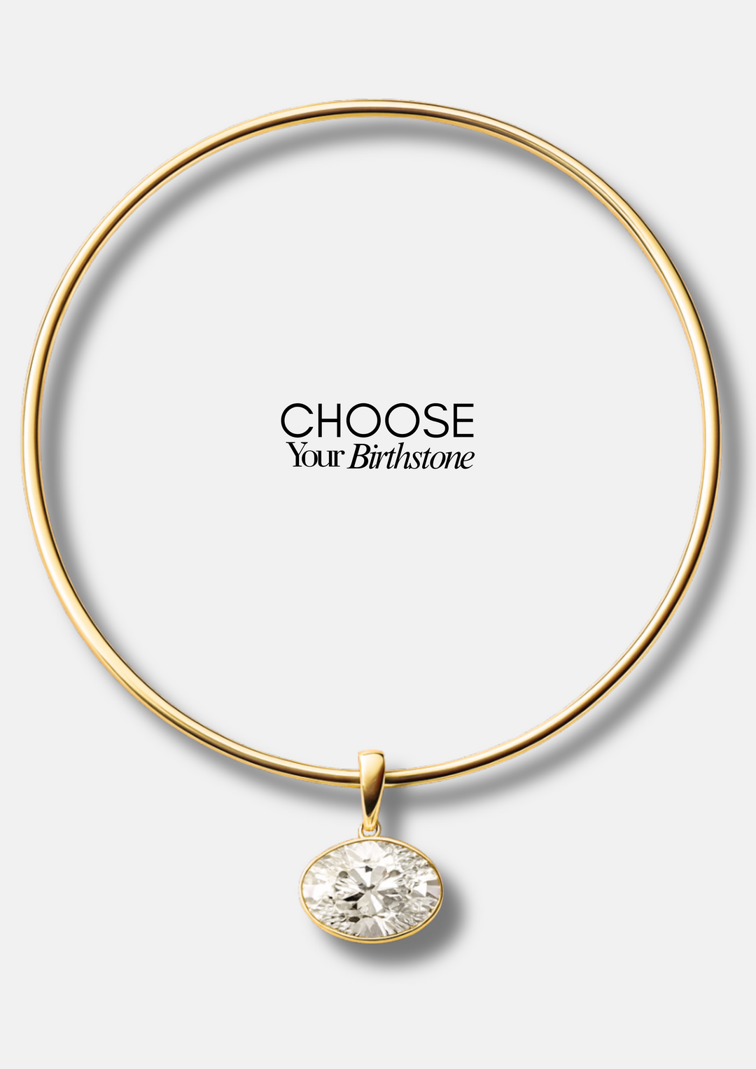 OVAL BIRTHSTONE NECKLACE