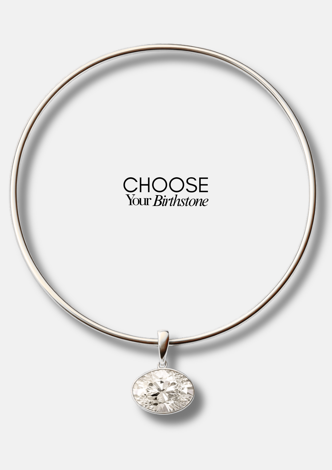OVAL BIRTHSTONE NECKLACE