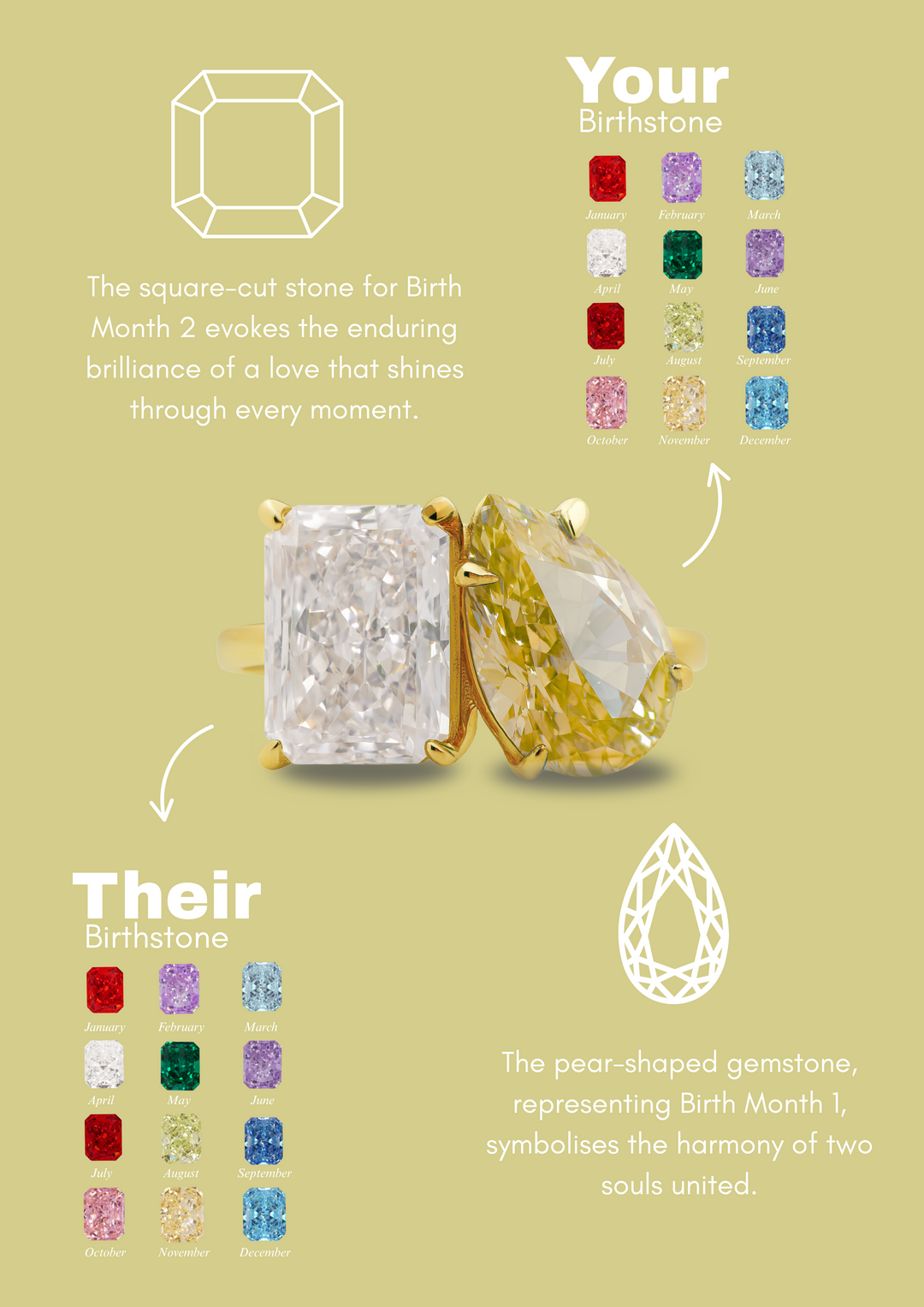 The "You & Me" Alara Birth Month Ring