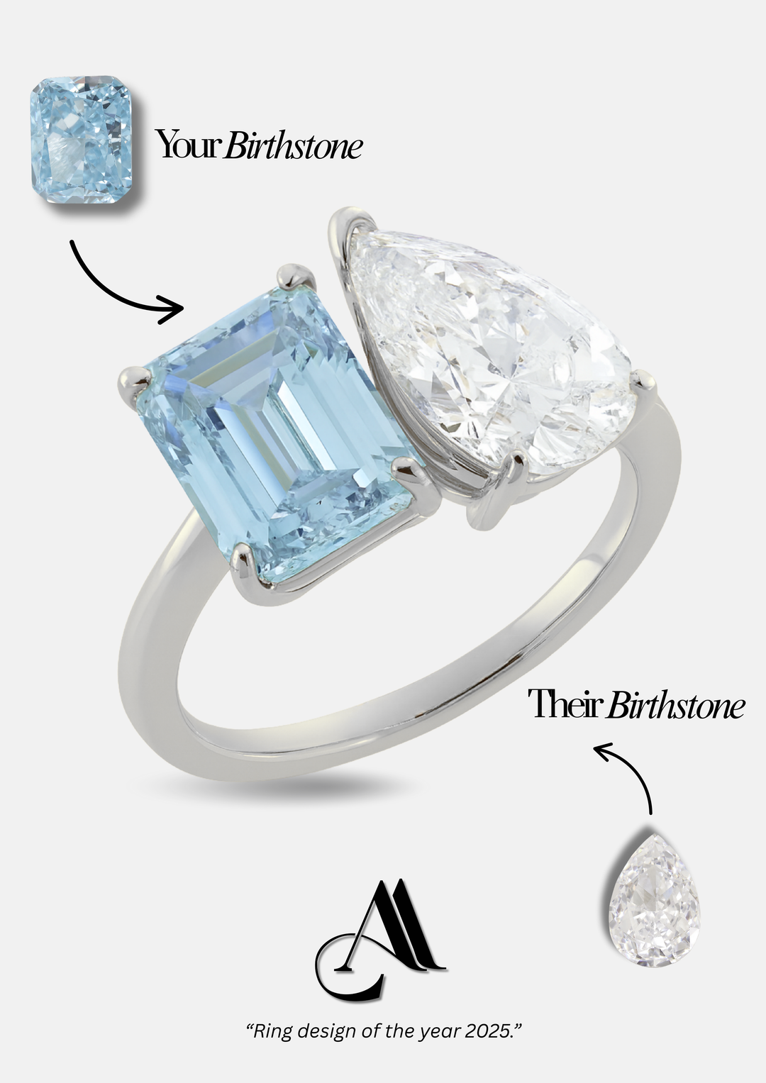 The "You & Me" Alara Birth Month Ring