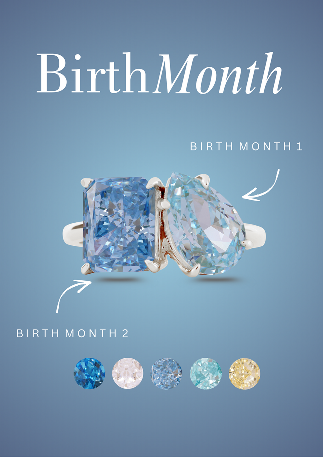 The "You & Me" Alara Birth Month Ring