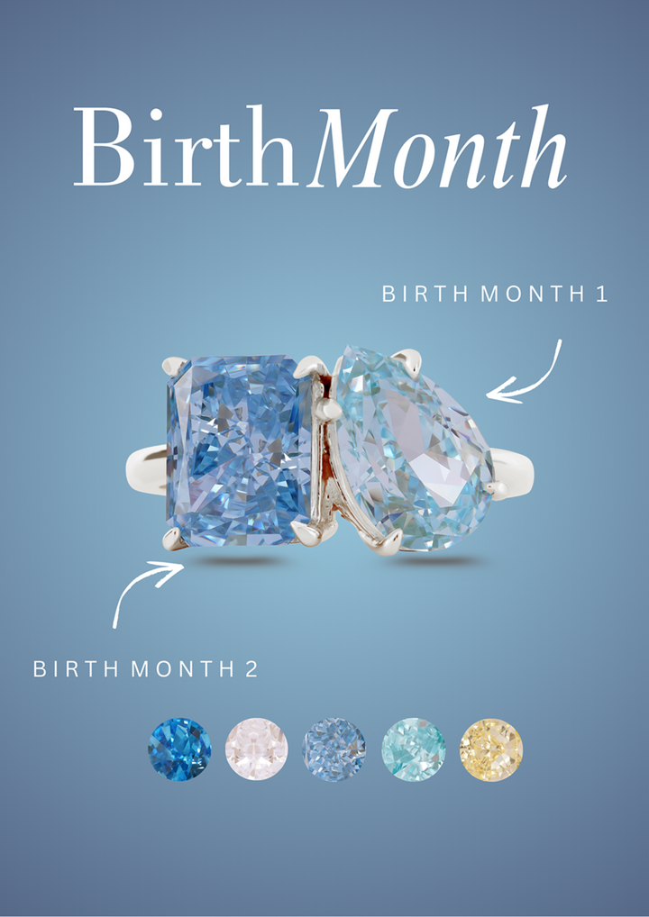 The "You & Me" Alara Birth Month Ring