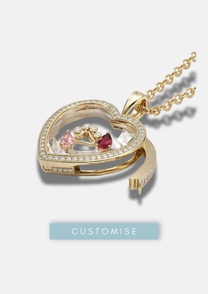 HEART PAVÉ BIRTHSTONE LOCKET