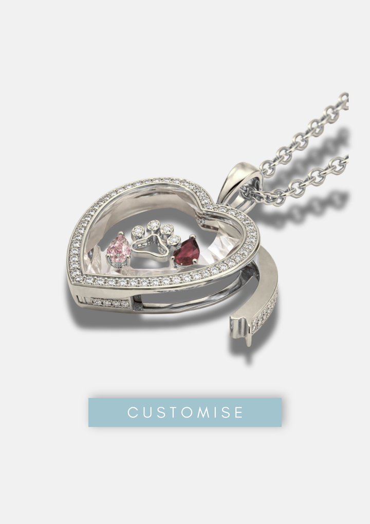HEART PAVÉ BIRTHSTONE LOCKET