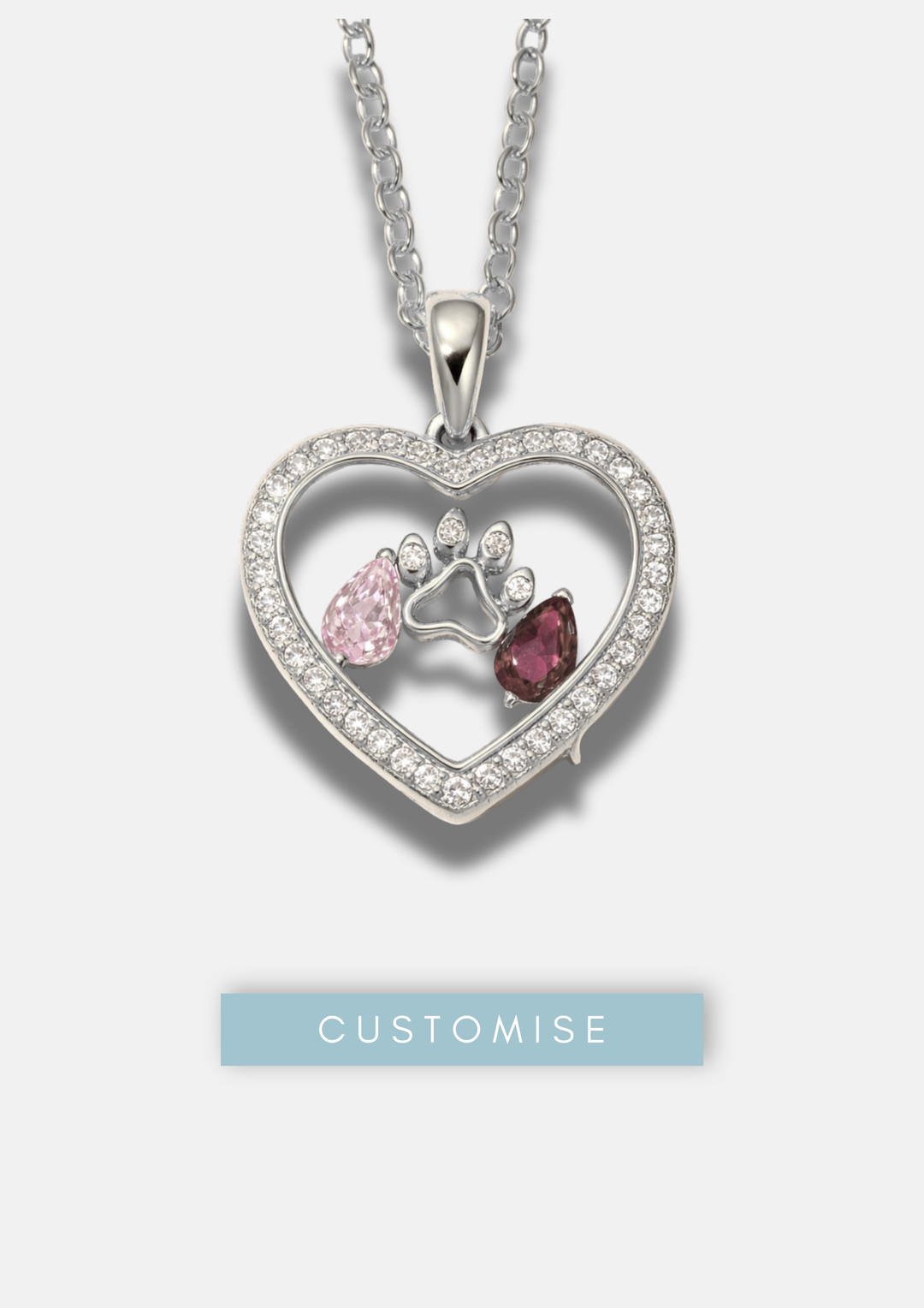 HEART PAVÉ BIRTHSTONE LOCKET