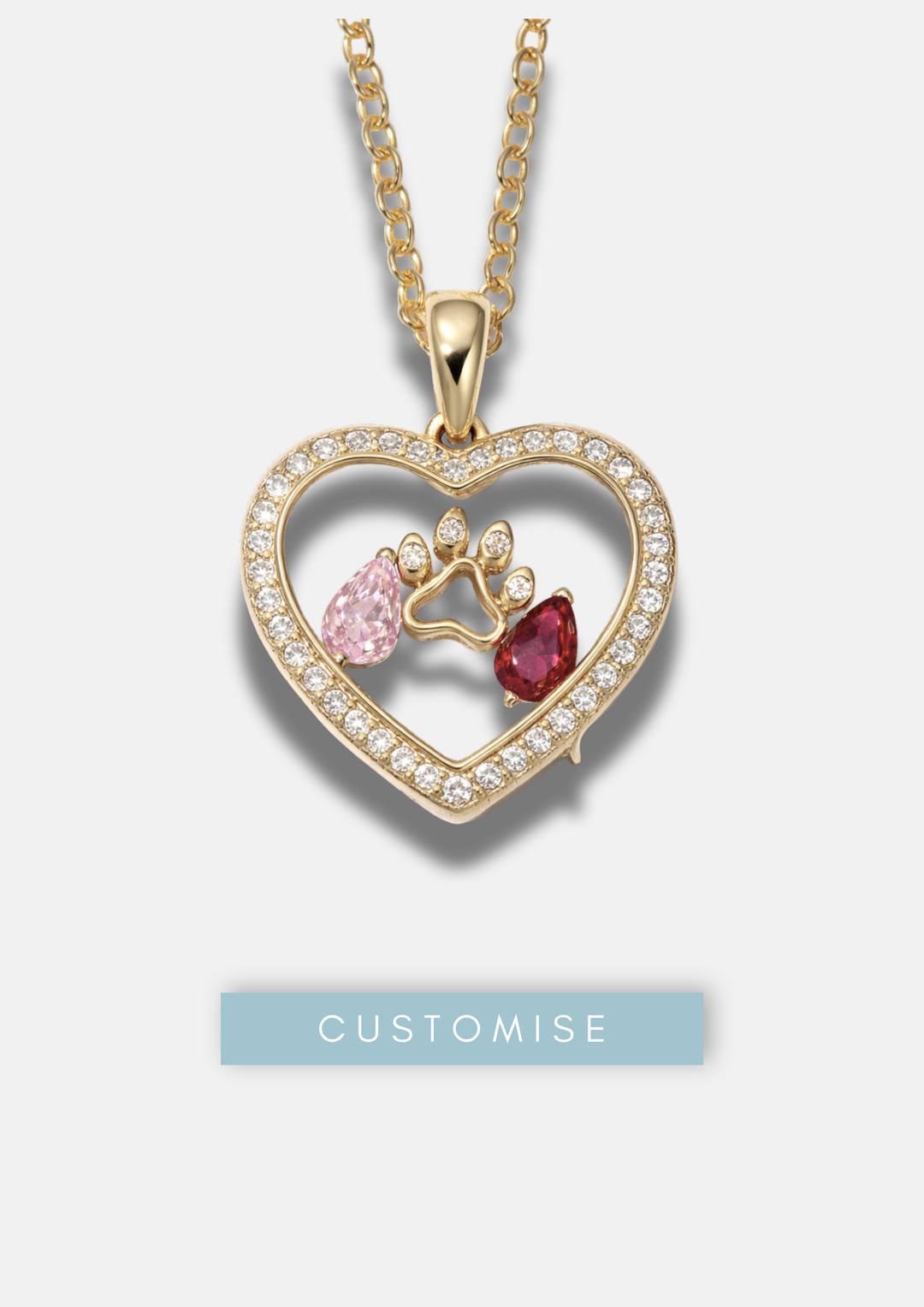 HEART PAVÉ BIRTHSTONE LOCKET