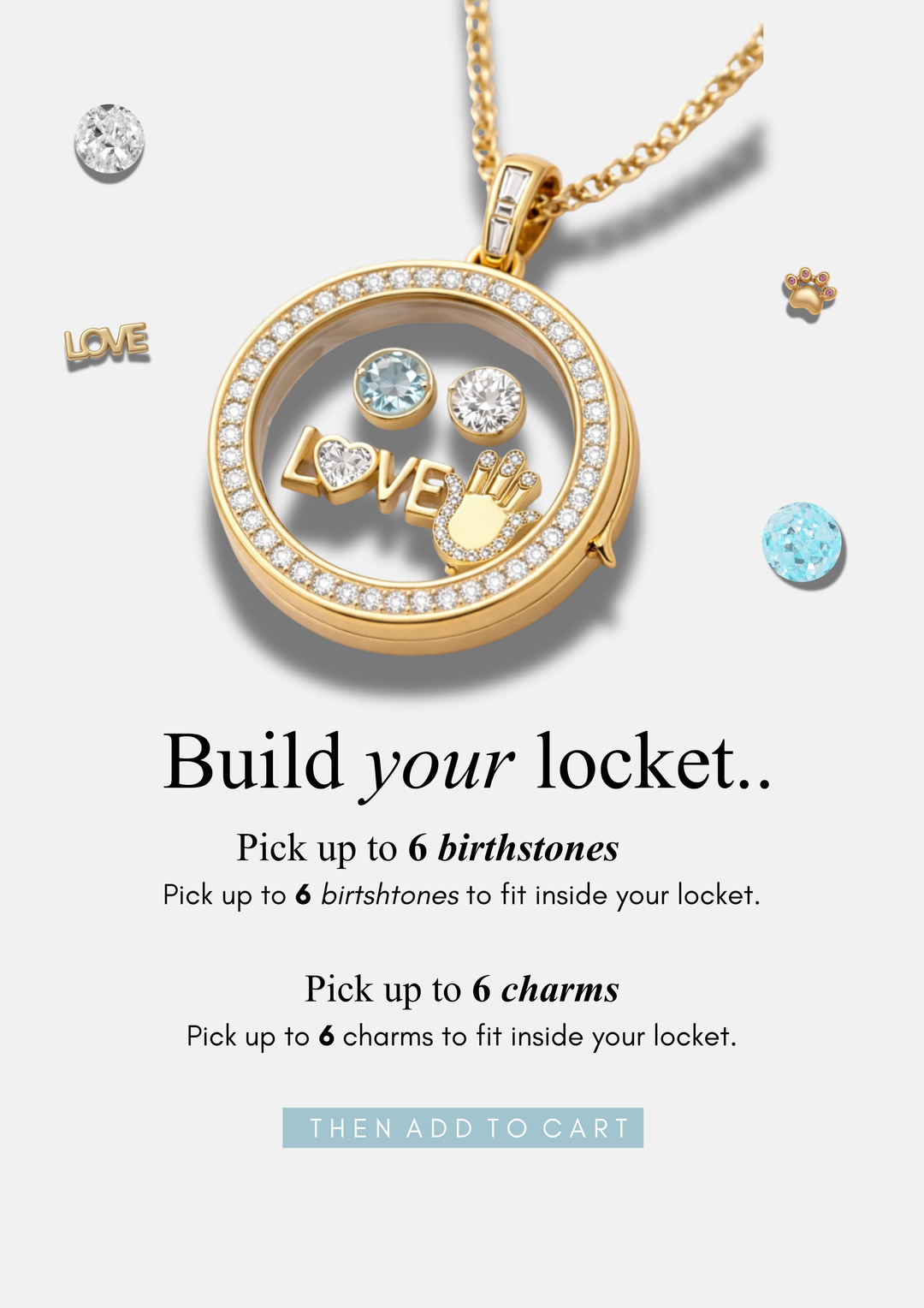 ROUND PAVÉ BIRTHSTONE LOCKET