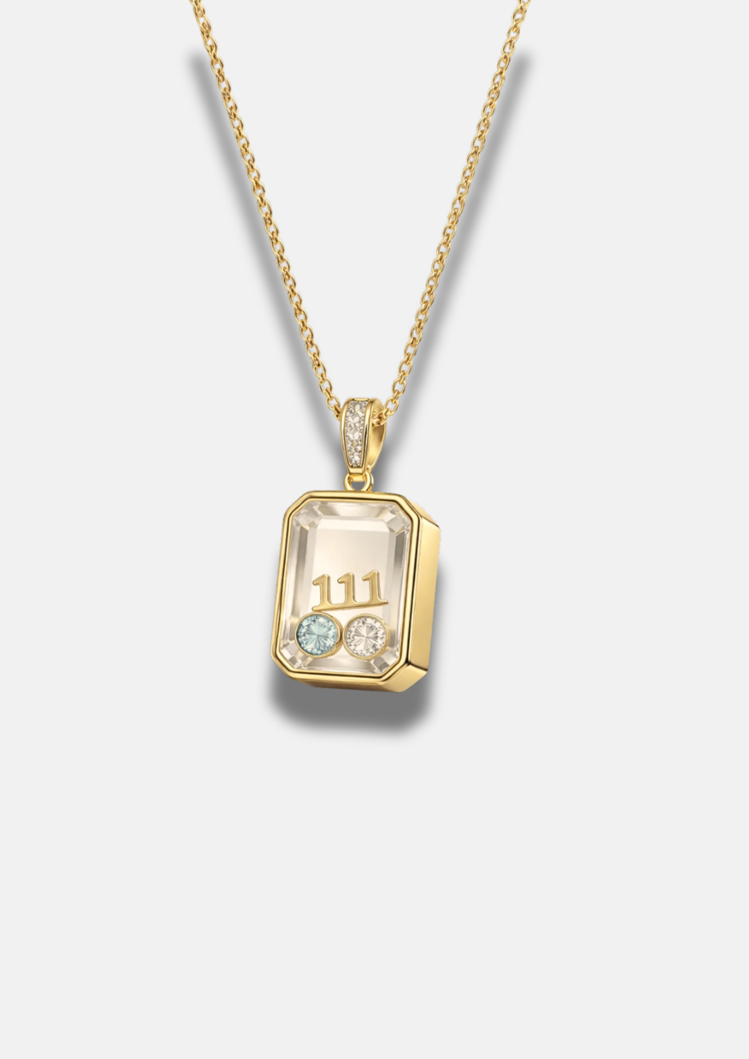 RECTANGLE BIRTHSTONE LOCKET