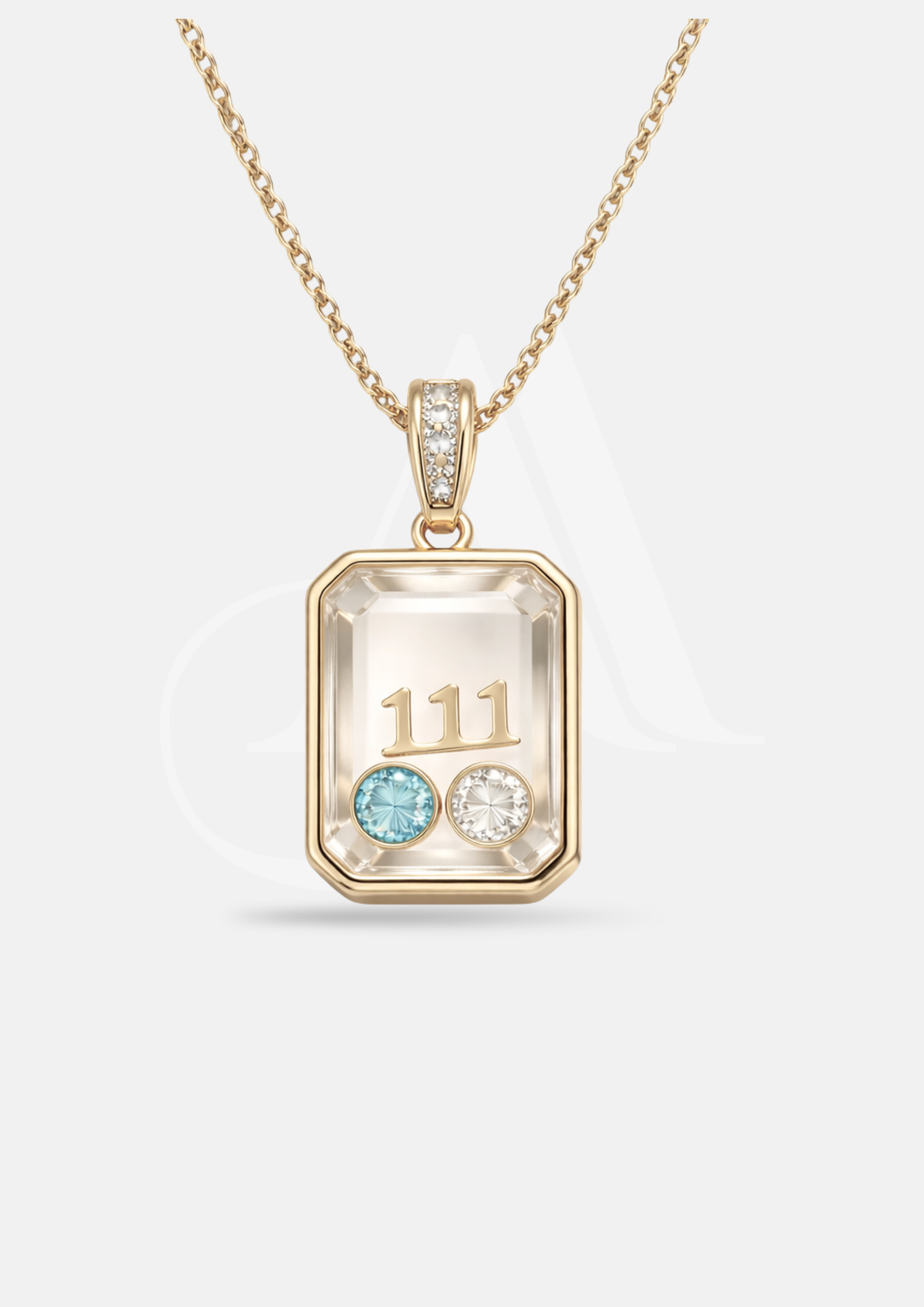 RECTANGLE BIRTHSTONE LOCKET