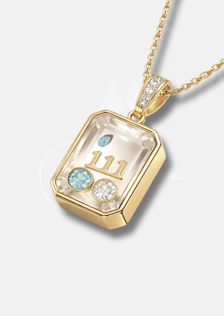 RECTANGLE BIRTHSTONE LOCKET