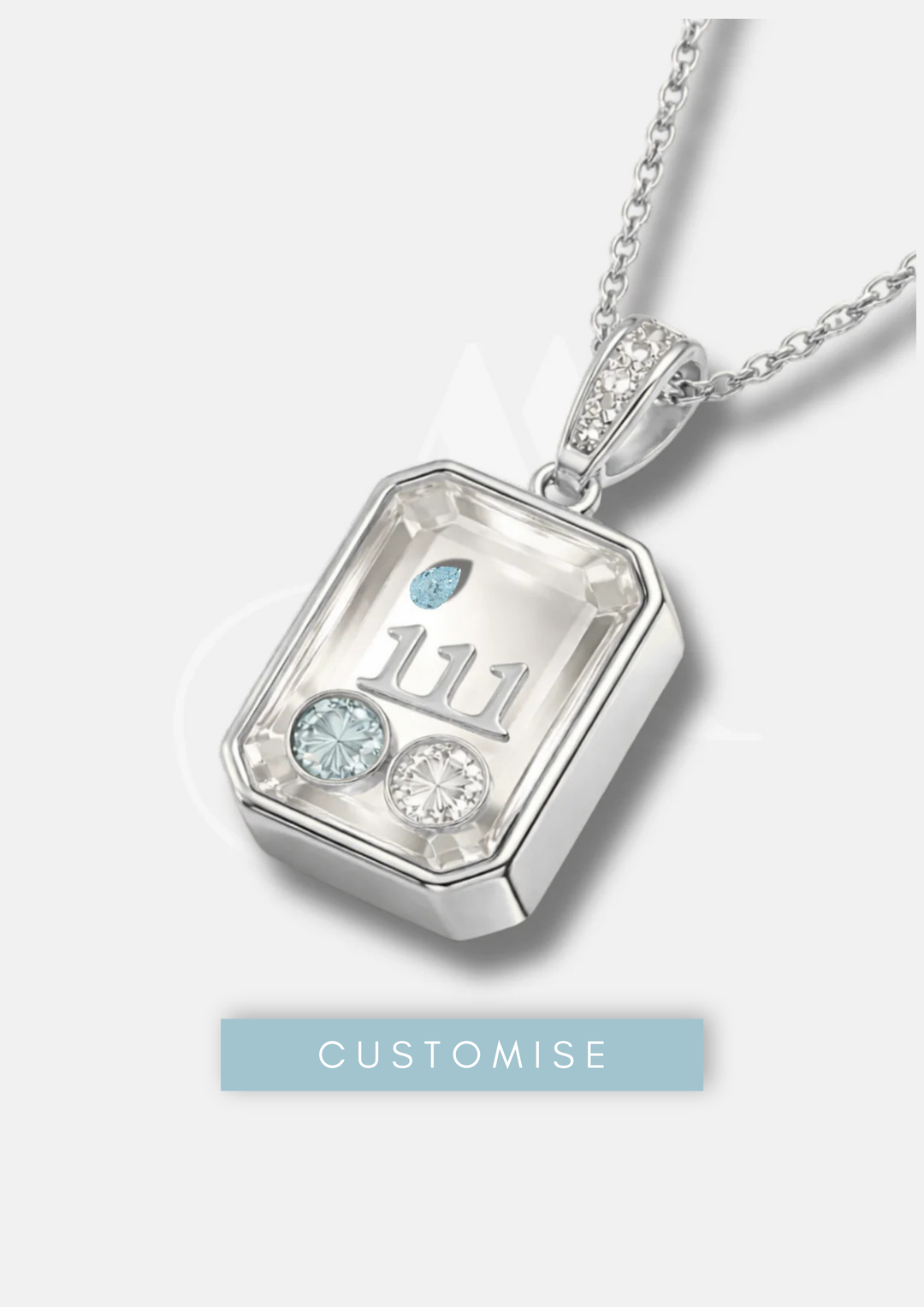 RECTANGLE BIRTHSTONE LOCKET