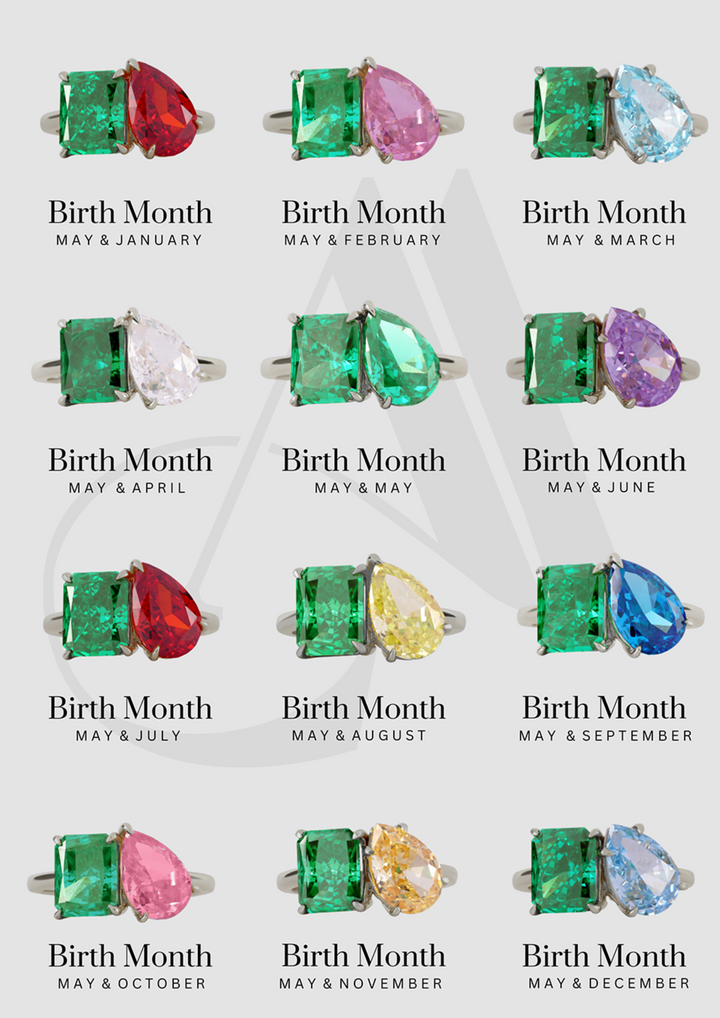 The "You & Me" Alara Birth Month Ring