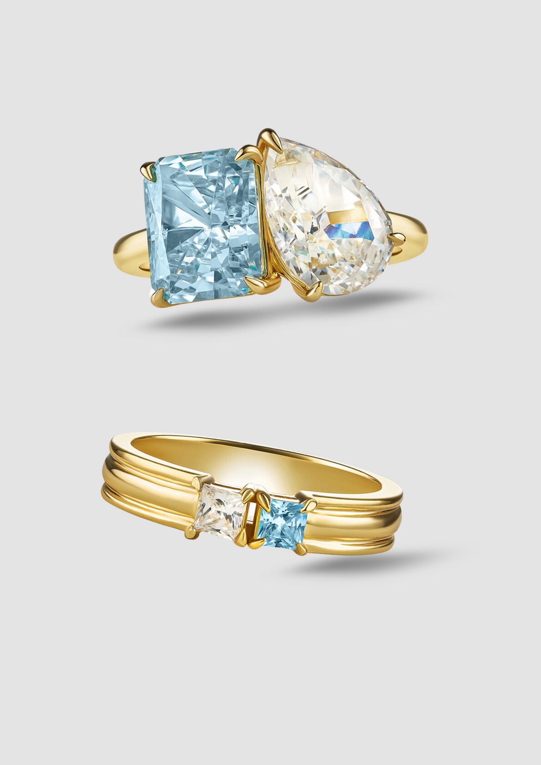 The "You & Me" Alara Birth Month Ring Set