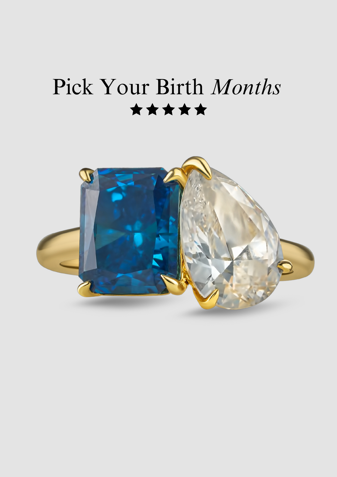 The "You & Me" Alara Birth Month Ring