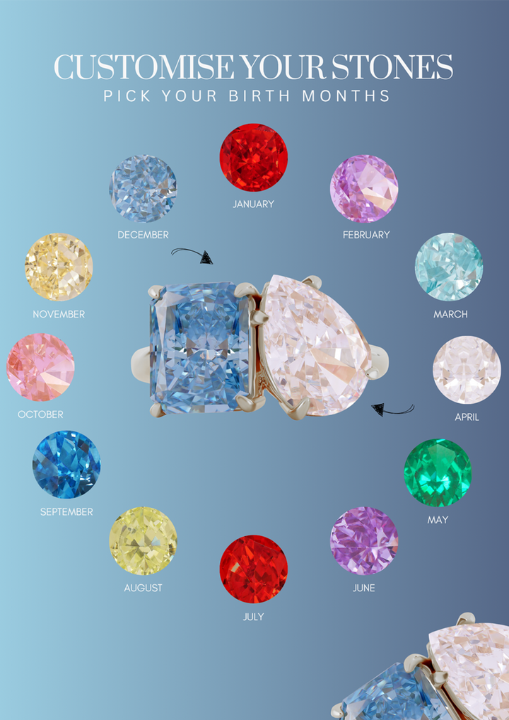 The "You & Me" Alara Birth Month Ring