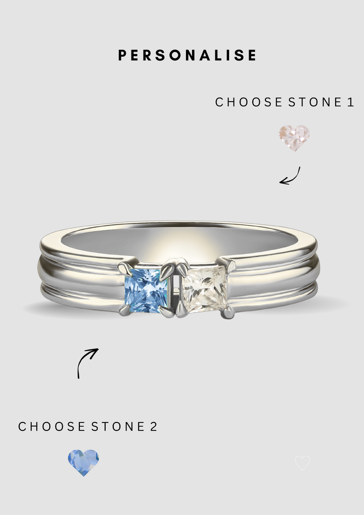 Unisex "You & Me" Alara Birth Month Ring