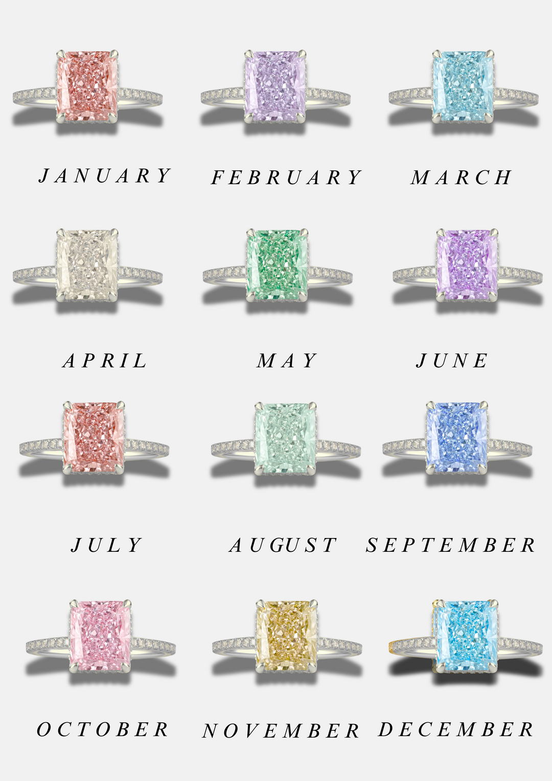 ARANYA PAVÉ BIRTHSTONE RING