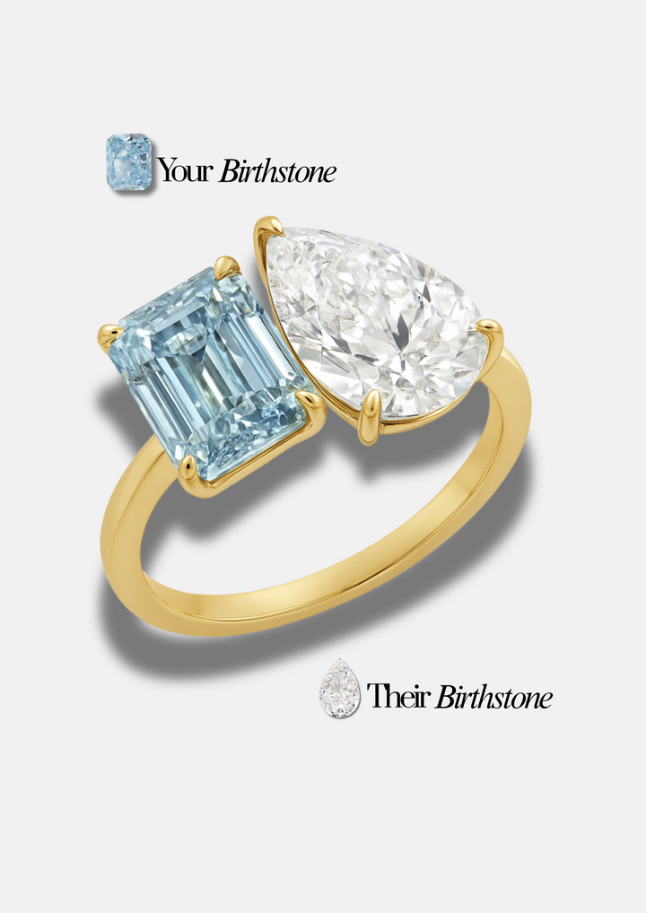 Small "You & Me" Alara Birth Month Ring