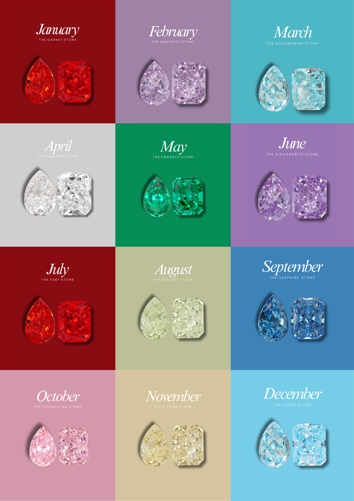 The "You & Me" Alara Birth Month Ring Set
