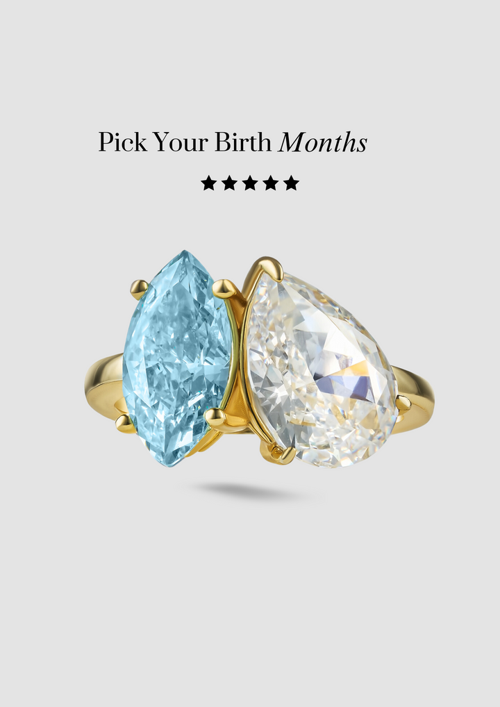 The "You & Me" Marquise Birth Month Ring